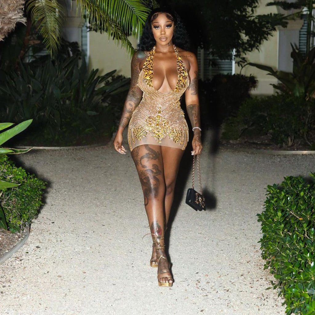 In Ha Mood Dress - Gold