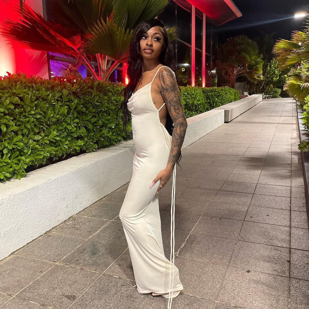 Right Now Dress - Beige