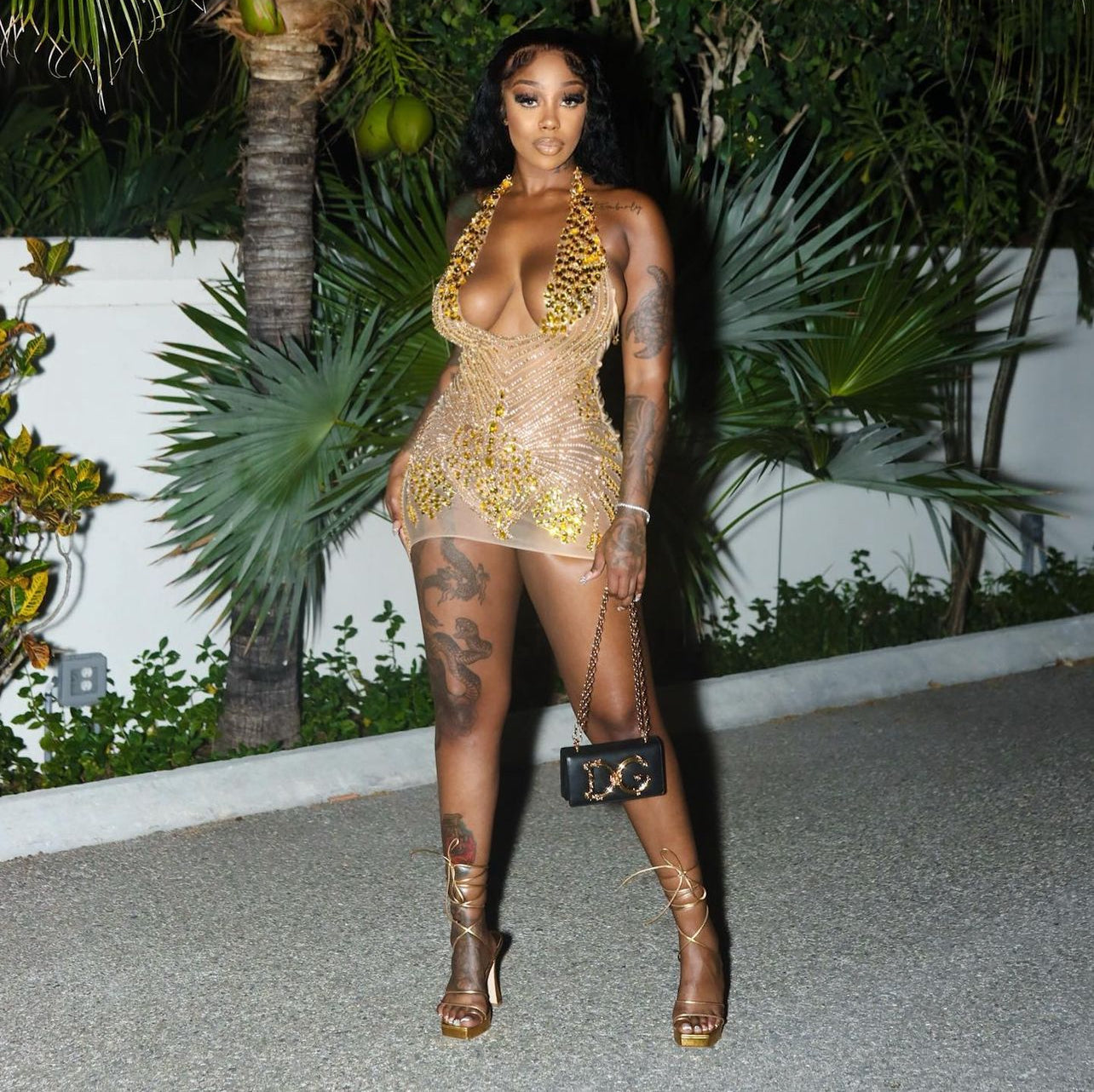 In Ha Mood Dress - Gold